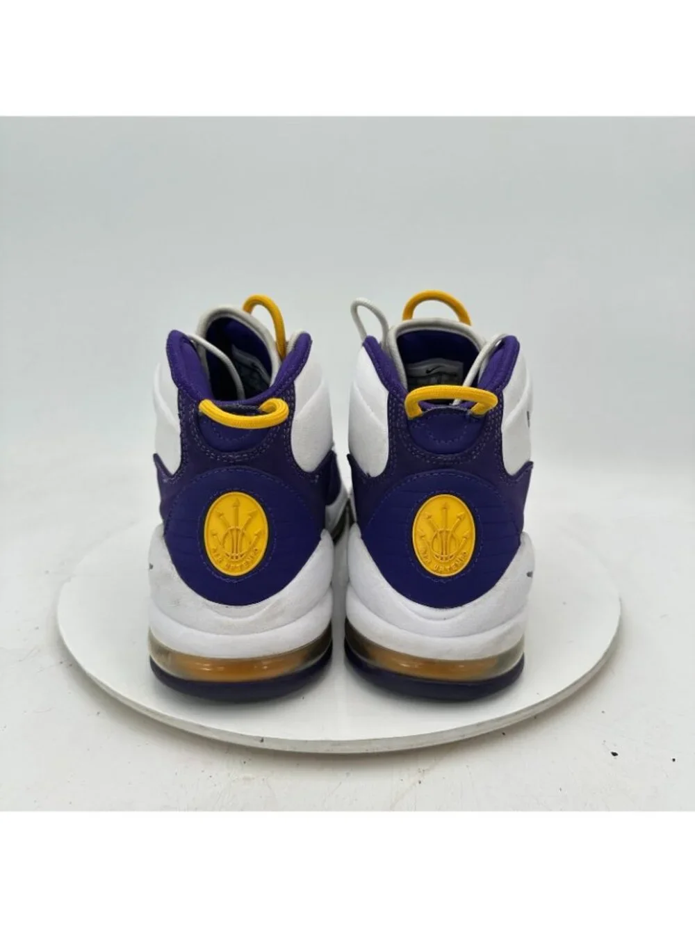 Nike Air Max Uptempo Lakers Derek Fisher Men Sz 10 311090-103 White Purple Shoes